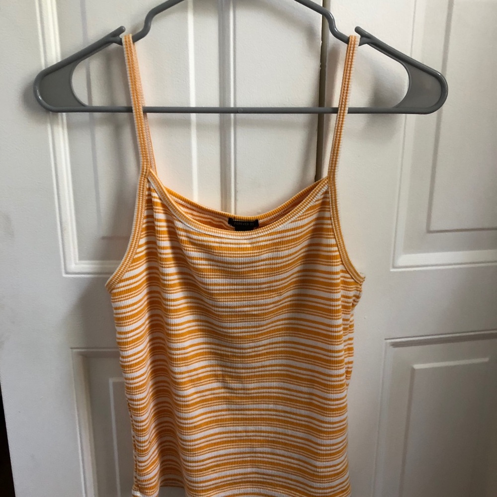 yellow striped tank